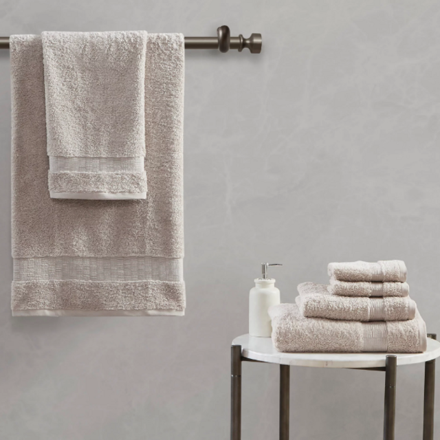 Madison Park Signature Luxor Egyptian Cotton 6-Piece Towel Set in Sands