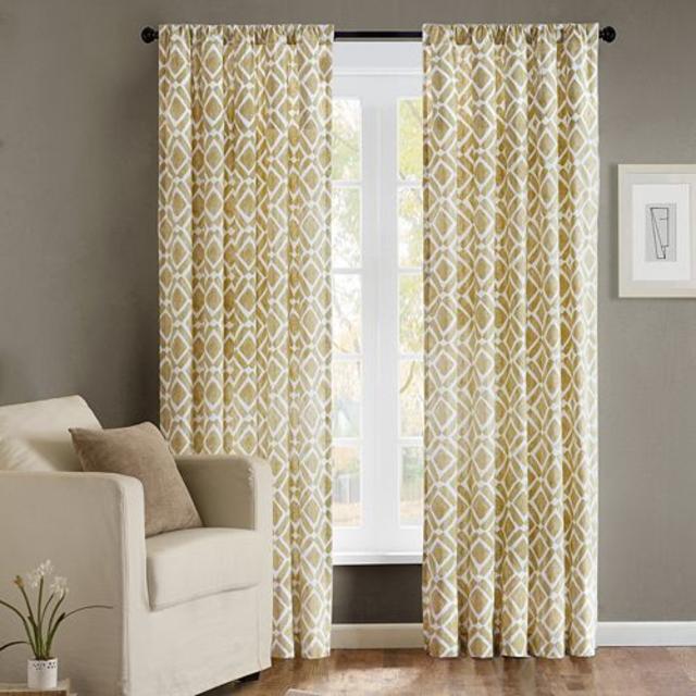 Madison Park Ella Window Panel in Green - 42" x 84"