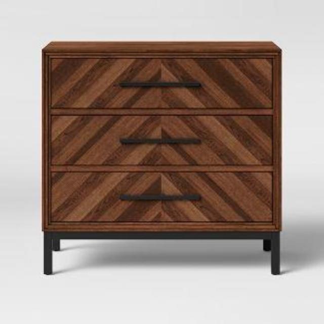 rochester parquet 3 drawer dresser brown threshold Azorella Dresser Oak Brown