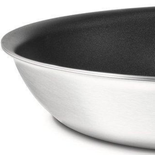 All-Clad BD55112NSR2 D5 Brushed 18/10 Stainless Steel 5-Ply Bonded Dishwasher Safe Nonstick Fry Pan Saute Pan Cookware, 12-Inch, Silver