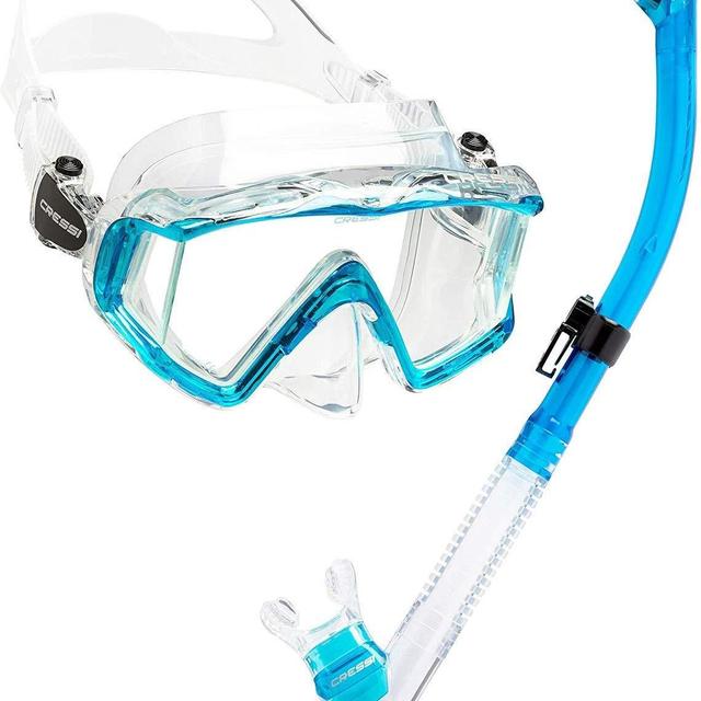 Cressi Panoramic Wide View Mask Dry Snorkel Set