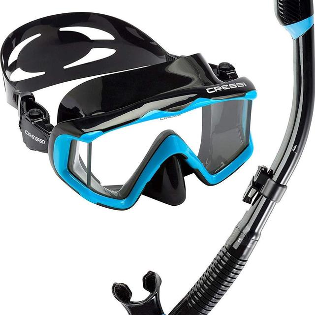 Cressi Panoramic Wide View Mask Dry Snorkel Set