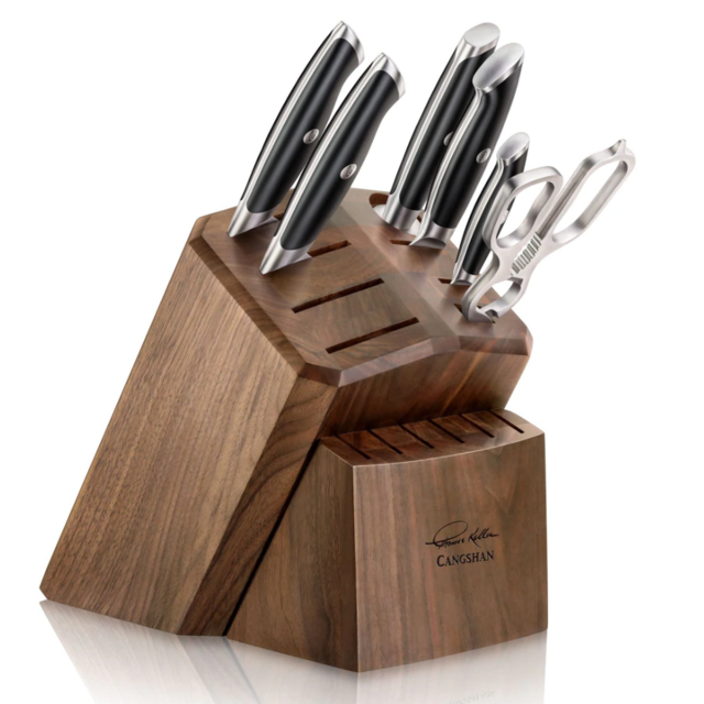 Cangshan 1024685 Thomas Keller Signature Collection 7-Piece Knife Block Set with 8 Spare Slots