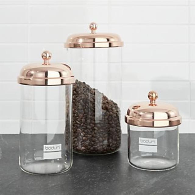 Bodum ® Chambord Classic Copper Storage Jars Set of Three