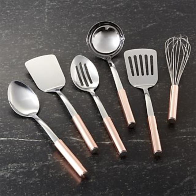 Copper Handled Utensils Set of Six