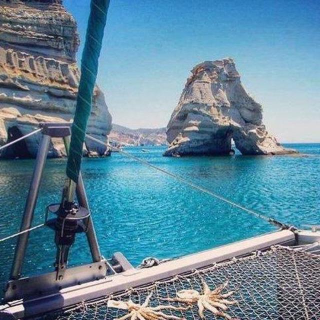 Sailing cruise in the Greek Islands on our Honeymoon