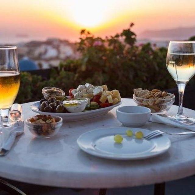 Santorini Half-Day Sunset Wine Tasting on our Honeymoon