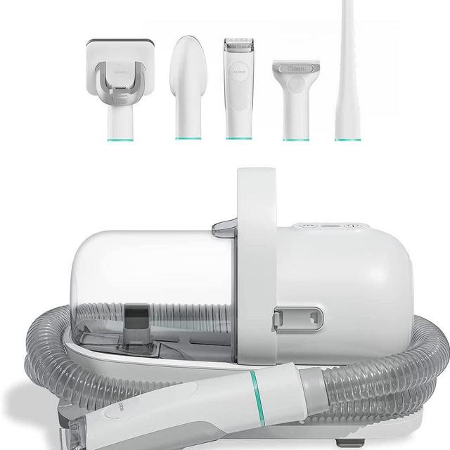 neabot P1 Pro Pet Grooming Kit & Vacuum Suction 99% Pet Hair, Professional Grooming Clippers with 5 Proven Grooming Tools for Dogs Cats and Other Animals
