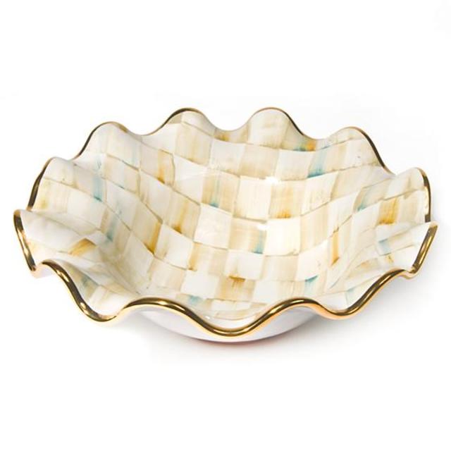 Parchment Check Small Serving Bowl