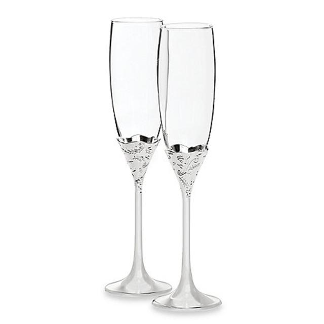Vera Wang Wedgwood® Vera Lace Bouquet Toasting Flutes (Set of 2)