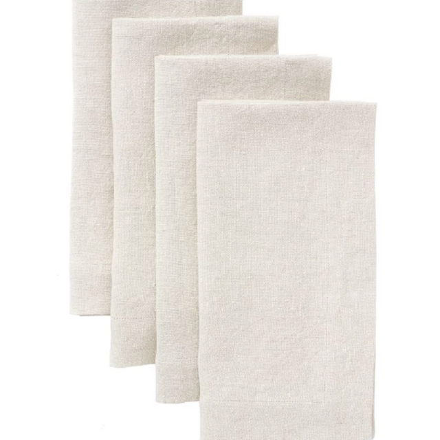 Mason Oversized Linen Napkins - in "Flax"