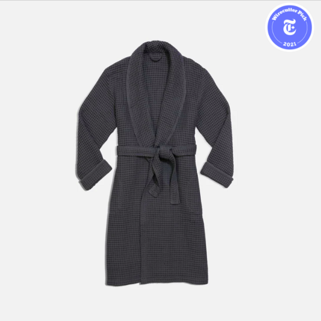 Brooklinen Waffle Robe in "Graphite"