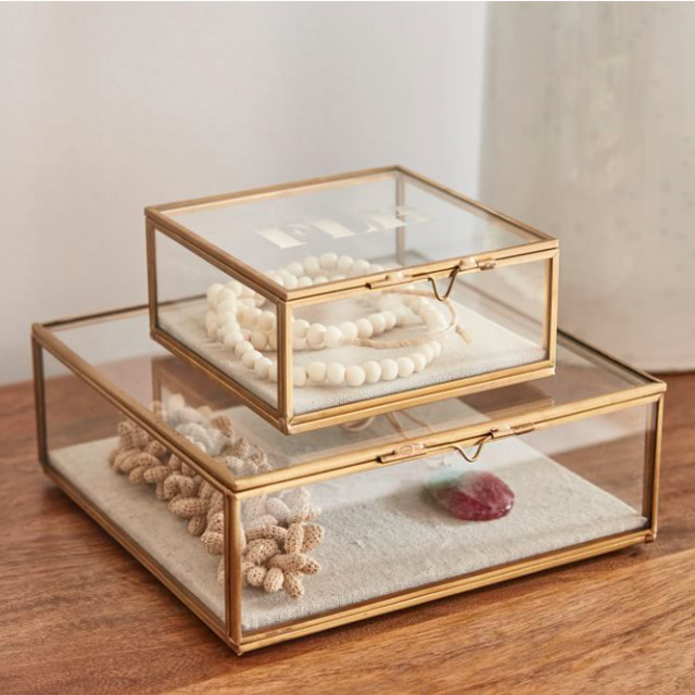 Terrace Golden Glass Shadow Boxes