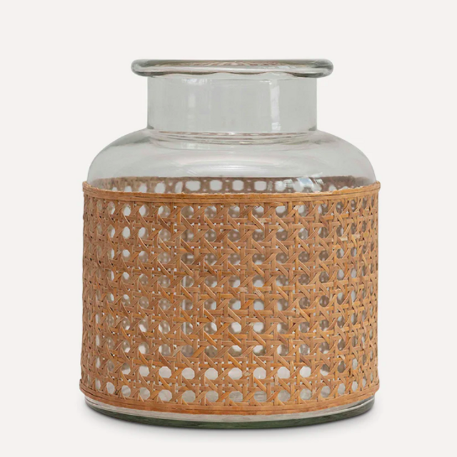 Beachcomber Cane Wrapped Vase - Medium
