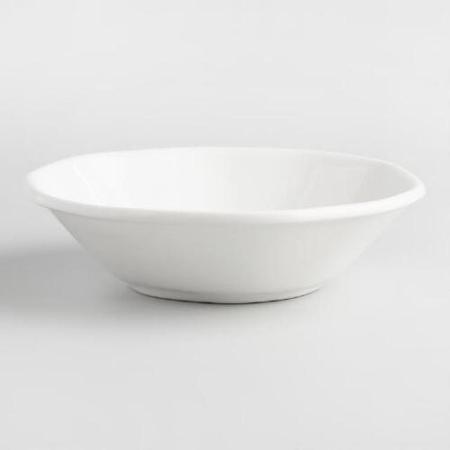 White Italian Organic Pasta Bowls Set of 4