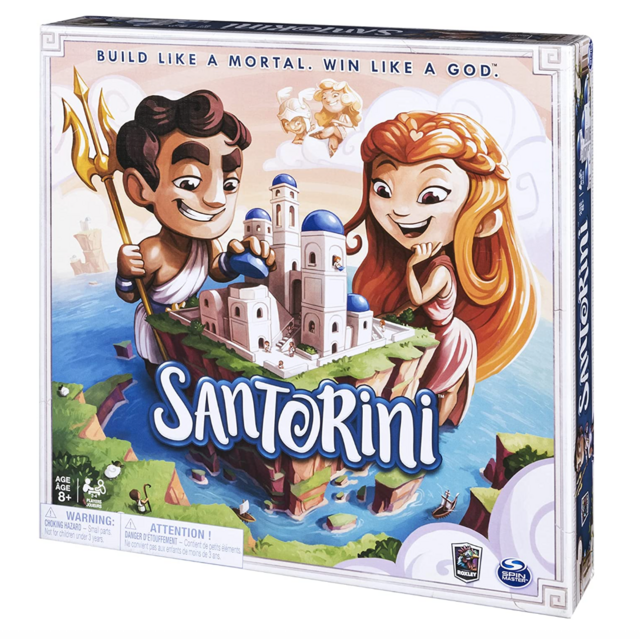 Santorini, Strategy Family Board Game 2-4 Players Classic Fun Building Greek Mythology Card Game, for Kids & Adults Ages 8 and up