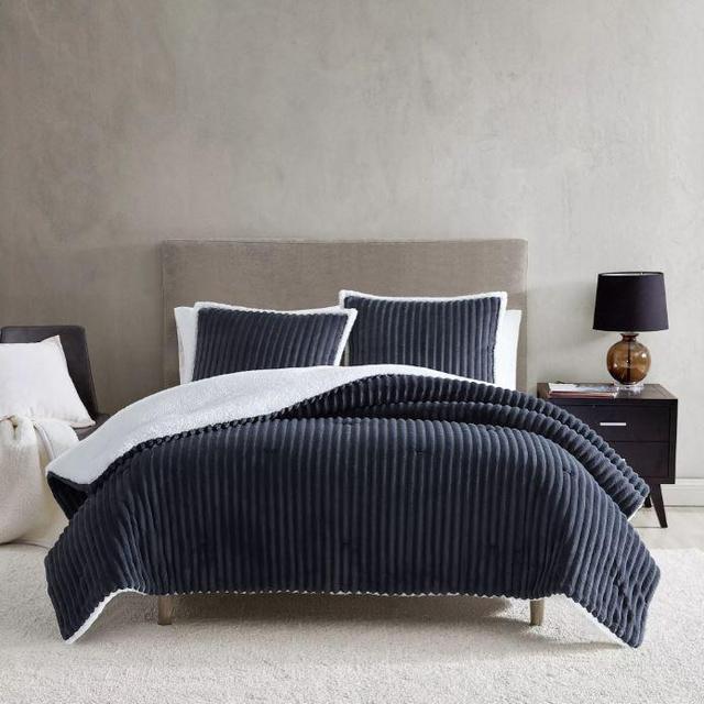 UGG® Avery 3-Piece Reversible Full/Queen Comforter Set in Ocean Ribbed