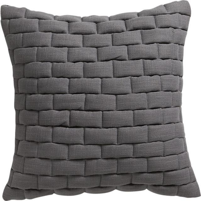 mason quilted grey 18" pillow
