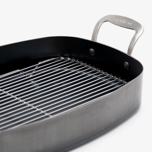 Blue Carbon Steel Roasting Pan