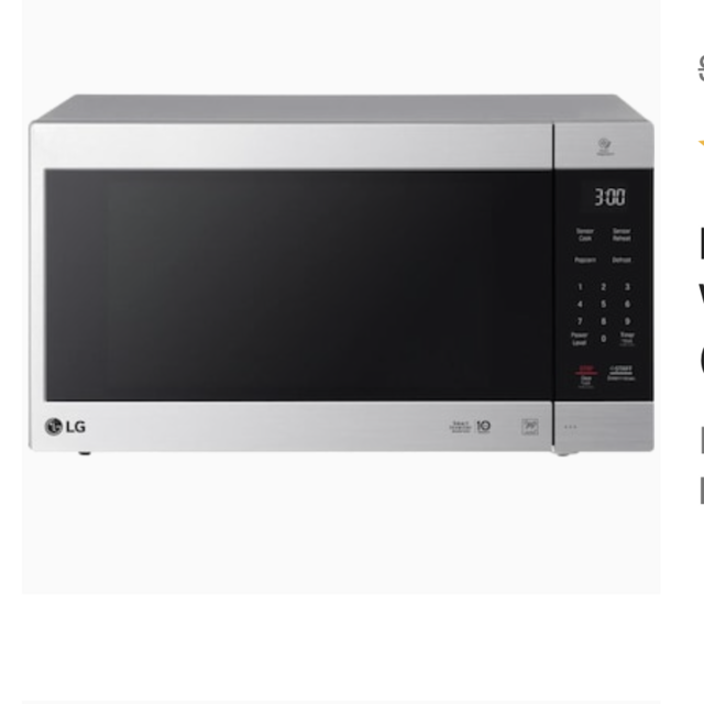 LG EasyClean 2-cu ft 1200-Watt Countertop Microwave (Stainless Steel)