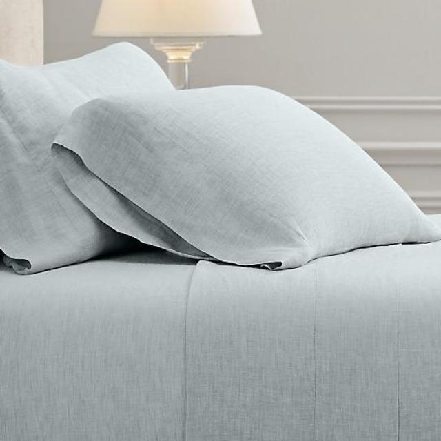 Restoration Hardware Vintage-Washed Belgian Linen Sheet Set - Shore