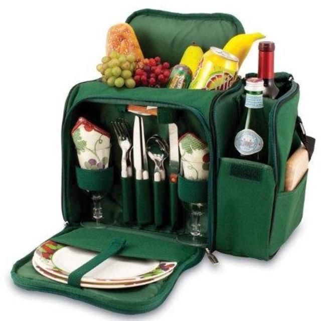 Picnic Time Malibu Insulated Cooler Picnic Tote, Service for 2 (Amazon)