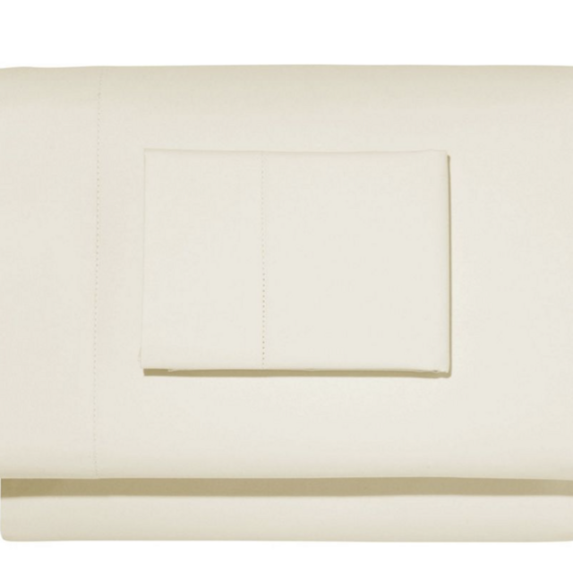 (Cream Color) 280-Thread-Count Pima Cotton Percale Sheet Set