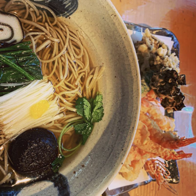 Soba and Tempura at Kyourakutei