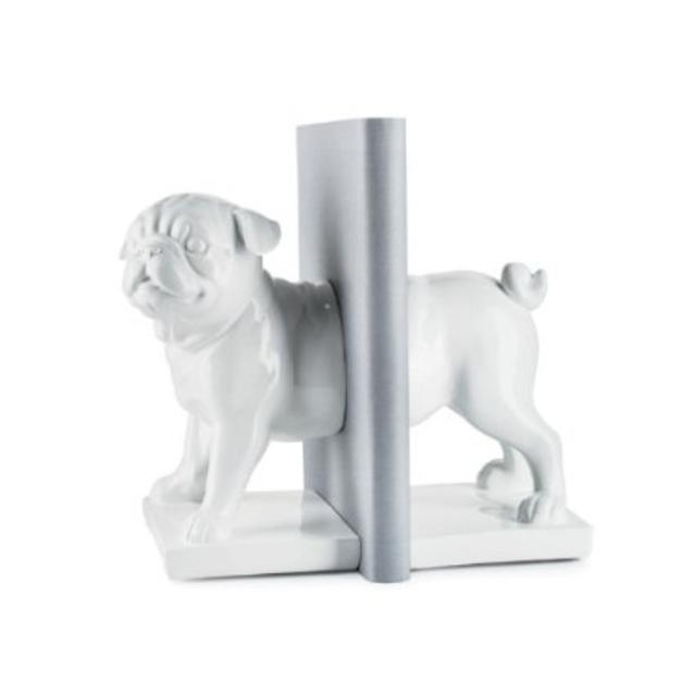 Torre & Tagus 901607A Pug Dog Bookends, White, Set of 2