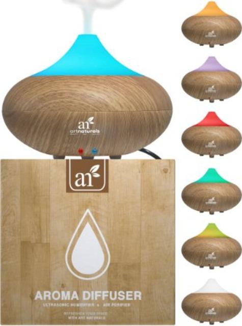 ArtNaturals Auto Shut-off & 7 Color LED Lights Changing Essential Oil Diffuser for Office & Home