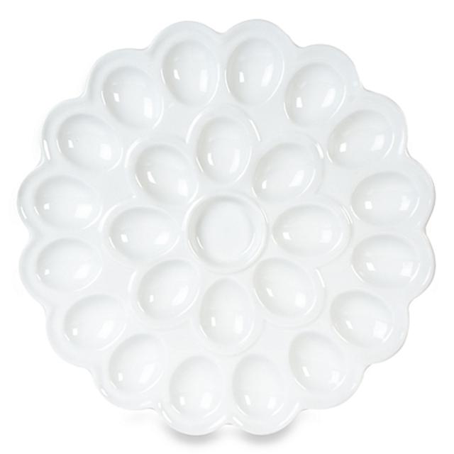 Everyday White® Flower Egg Platter