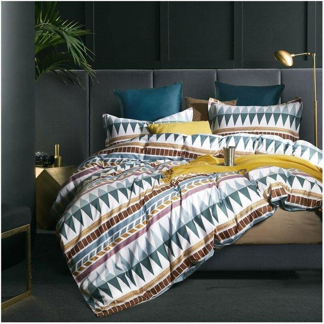 Shruthi Modern Southwestern Geo Duvet Cover Set