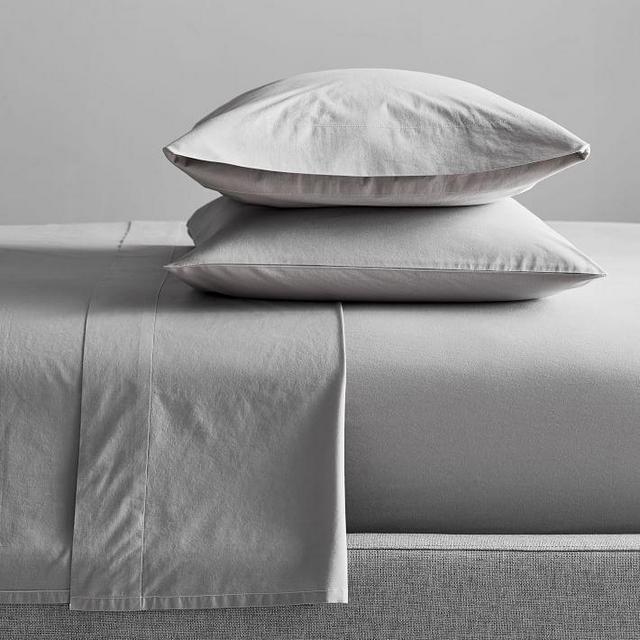 Organic Washed Cotton Percale Sheet Set & Pillowcases