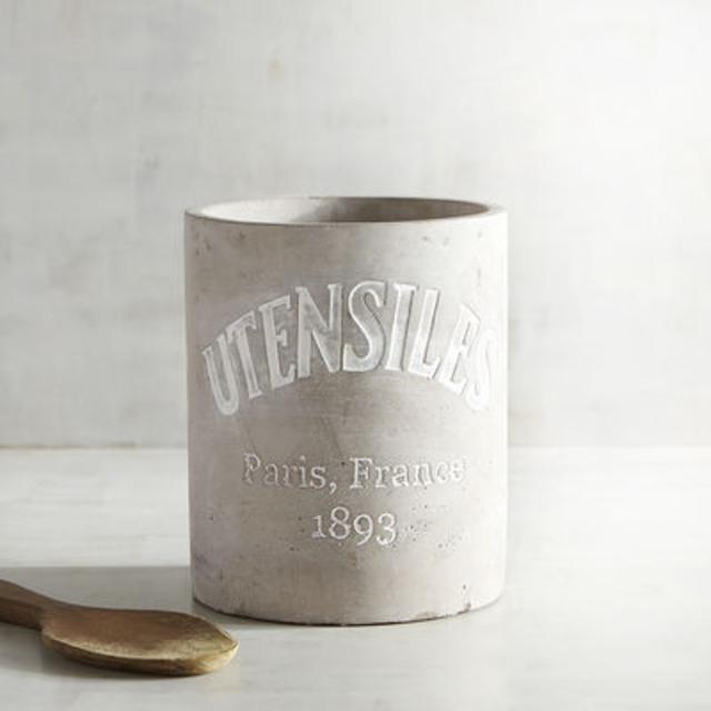 Concrete Utensil Crock