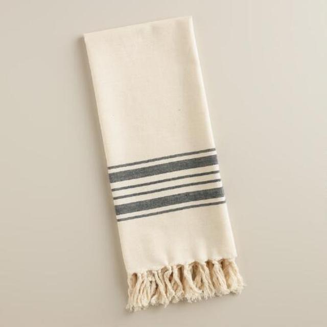 Black Villa Stripe Kitchen Towel