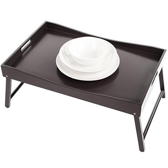 Winsome Wood Sedona Bed Tray Curved Side, Foldable Legs, Large Handle