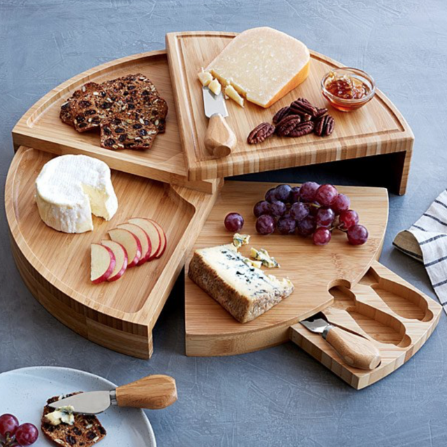 Compact Swivel Cheese Board with Knives