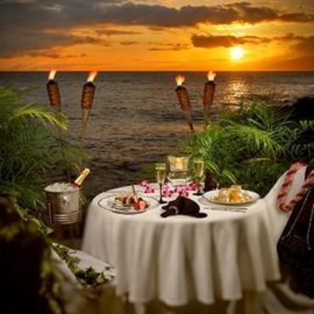 Dinner on our Honeymoon