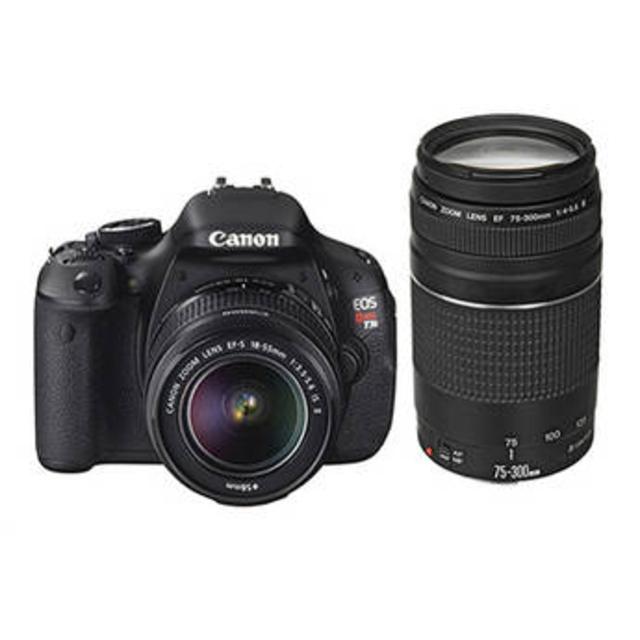 Canon EOS Rebel T3i DSLR Camera with 18-55mm and 75-300mm Lens Kit