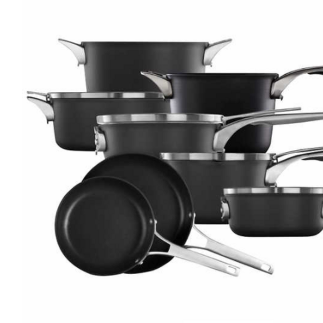 Calphalon Premier 12-piece Hard Anodized Space Saving Cookware