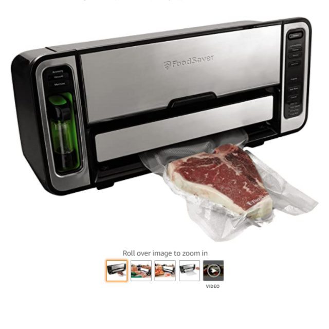 FoodSaver FM5860 Vacuum Sealer Machine with Express Bag Maker & Auto Bag Dispense and Rewind | UL Safety Certified | Silver