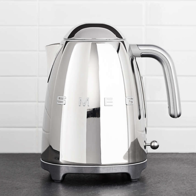 SMEG Silver Retro Electric Tea Kettle