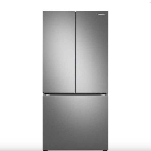 Samsung, 18 cu. ft. Smart Counter Depth 3-Door French Door Refrigerator in Stainless Steel