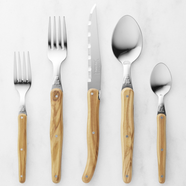 Jean Dubost Laguiole Olivewood Flatware (Set 20)