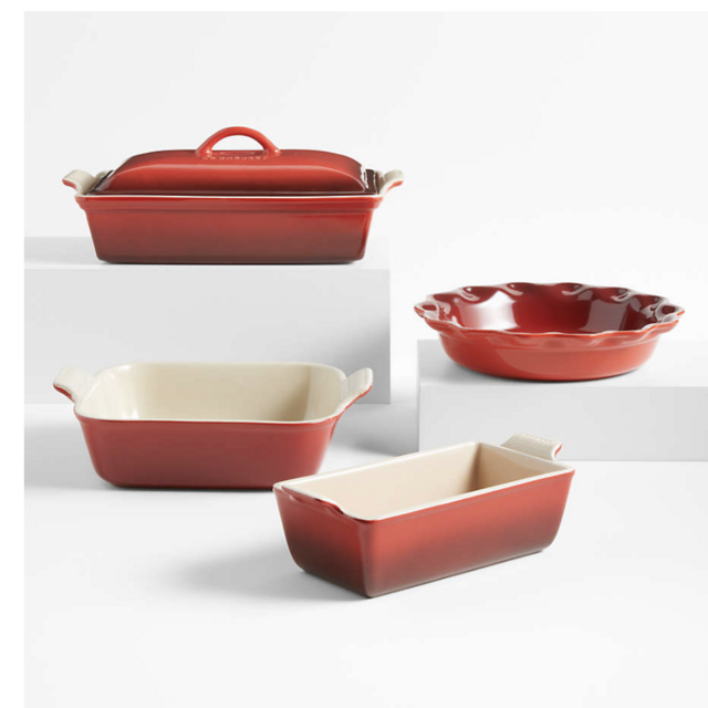 Le Creuset ® 5-Piece Cerise Red Ceramic Bakeware Set