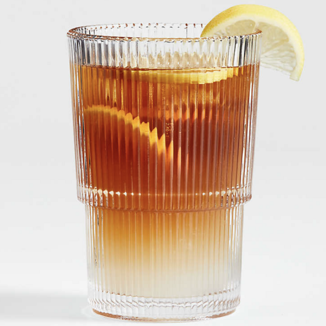 Atwell 16-Oz. Stackable Ribbed Highball Glass (Set 12)