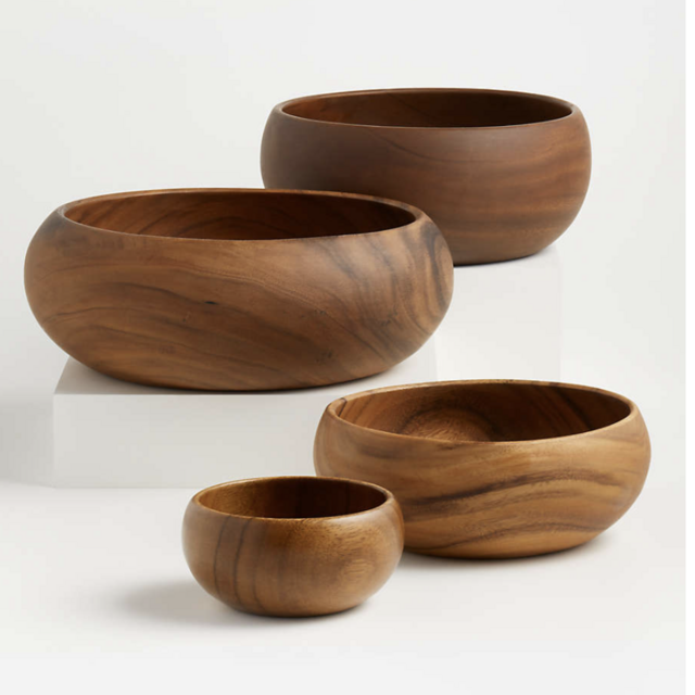 Crate and Barrel, Tondo Acacia (Set 4)