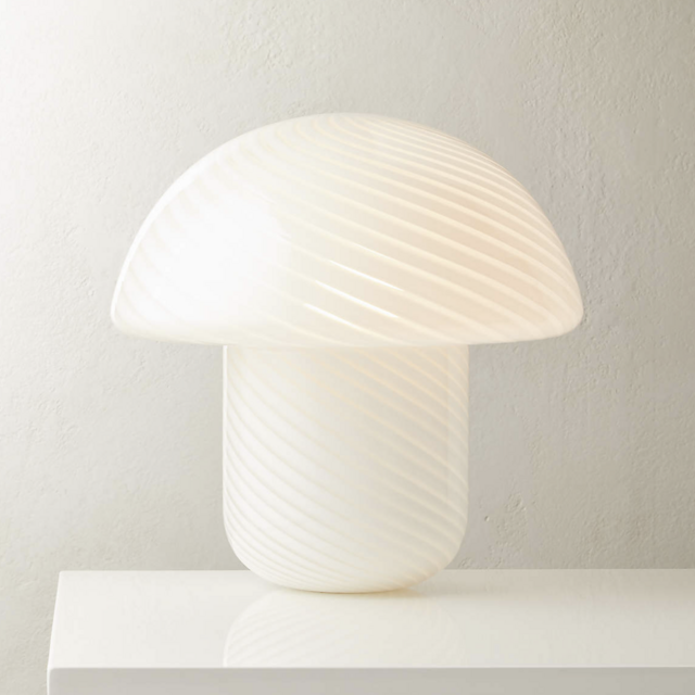 Senza White Glass Table Lamp