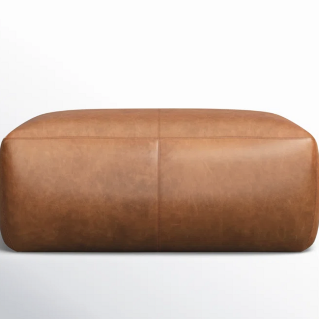 Hustle Full-Grain Genuine Italian Leather Ottoman