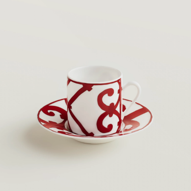 Hermés, Balcon du Guadalquivir coffee cup and saucer (Set 4)